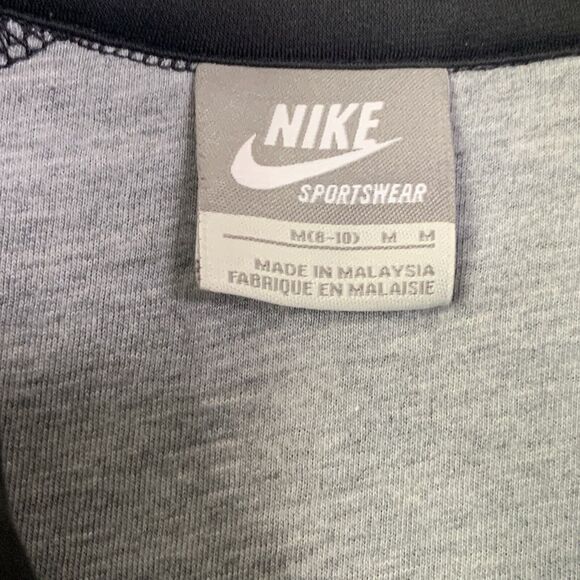 Nike Full Zip Light Weight Jacket Women M Black W/White Cording Pockets Raglan - Picture 6 of 12